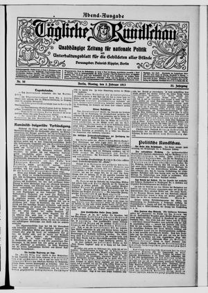 Tägliche Rundschau vom 03.02.1913