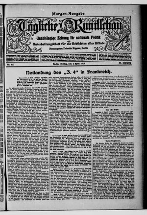 Tägliche Rundschau vom 04.04.1913