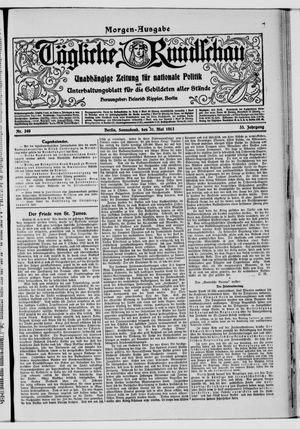 Tägliche Rundschau vom 31.05.1913