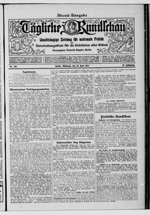 Tägliche Rundschau on Jun 25, 1913