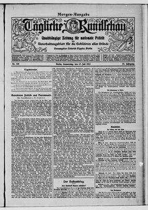 Tägliche Rundschau vom 17.07.1913