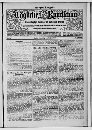 Tägliche Rundschau vom 31.07.1913