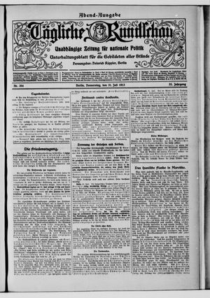 Tägliche Rundschau vom 31.07.1913