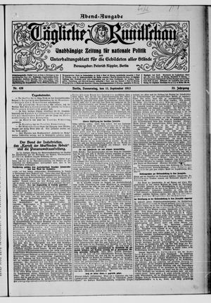 Tägliche Rundschau vom 11.09.1913