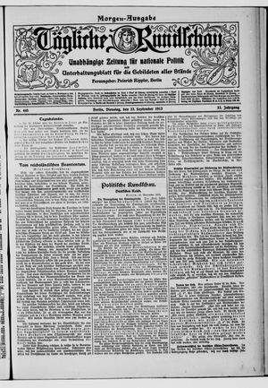 Tägliche Rundschau vom 23.09.1913
