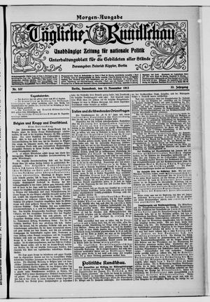 Tägliche Rundschau vom 15.11.1913