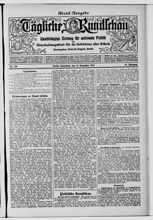 Tägliche Rundschau vom 15.11.1913