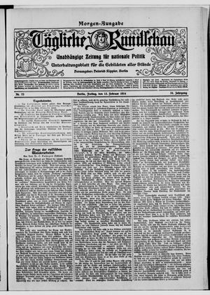 Tägliche Rundschau on Feb 13, 1914