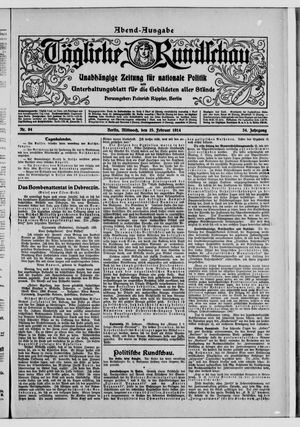 Tägliche Rundschau vom 25.02.1914