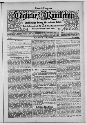 Tägliche Rundschau vom 03.06.1914