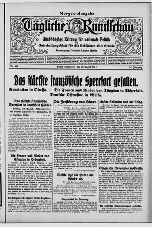 Tägliche Rundschau vom 29.08.1914