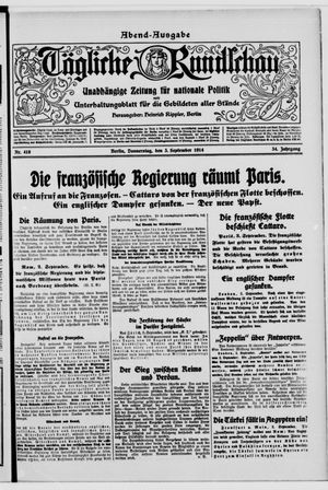 Tägliche Rundschau vom 03.09.1914