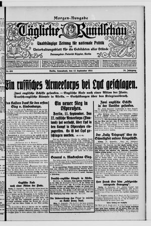 Tägliche Rundschau vom 12.09.1914