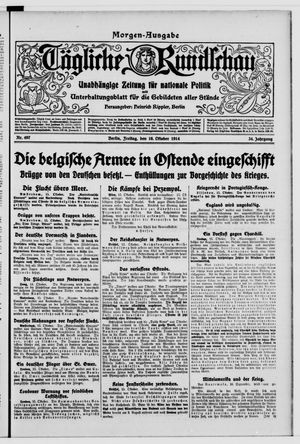 Tägliche Rundschau vom 16.10.1914