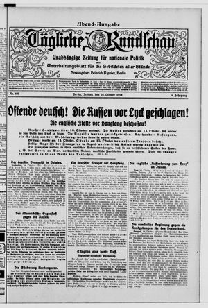 Tägliche Rundschau vom 16.10.1914