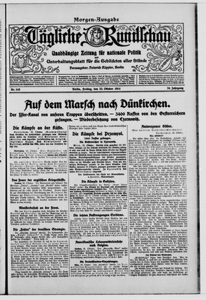 Tägliche Rundschau vom 23.10.1914