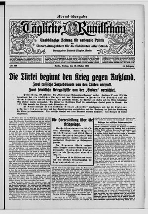 Tägliche Rundschau vom 30.10.1914