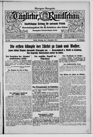 Tägliche Rundschau vom 03.11.1914