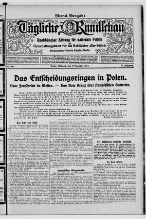 Tägliche Rundschau vom 09.12.1914