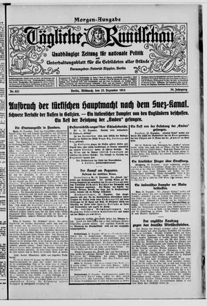 Tägliche Rundschau vom 23.12.1914