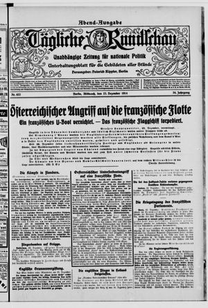 Tägliche Rundschau vom 23.12.1914