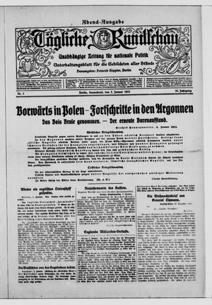 Tägliche Rundschau on Jan 2, 1915