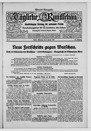 Tägliche Rundschau on Jan 6, 1915