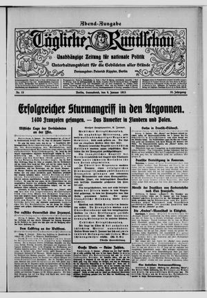 Tägliche Rundschau on Jan 9, 1915