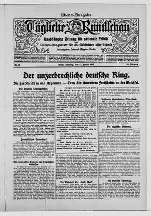Tägliche Rundschau vom 12.01.1915
