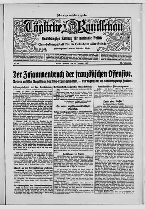 Tägliche Rundschau on Jan 15, 1915