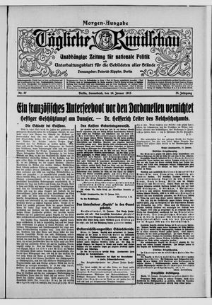 Tägliche Rundschau on Jan 16, 1915