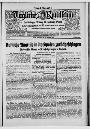 Tägliche Rundschau on Jan 19, 1915