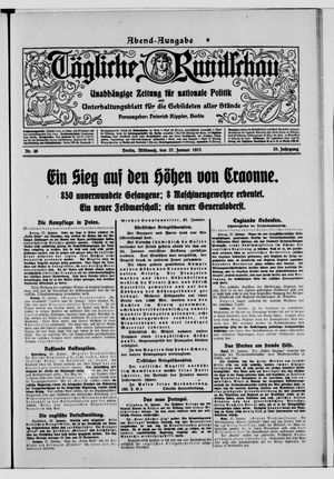 Tägliche Rundschau on Jan 27, 1915