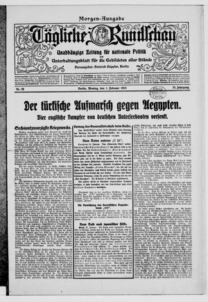 Tägliche Rundschau on Feb 1, 1915