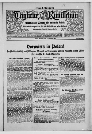 Tägliche Rundschau vom 01.02.1915