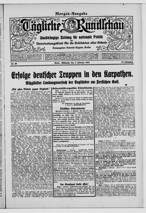 Tägliche Rundschau vom 03.02.1915