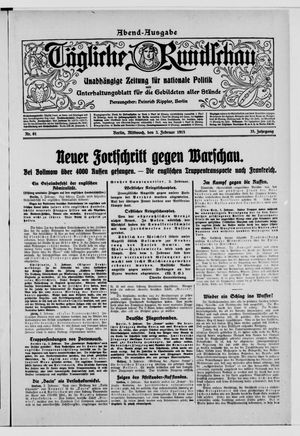 Tägliche Rundschau on Feb 3, 1915