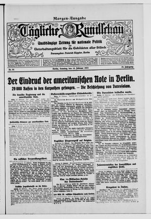 Tägliche Rundschau on Feb 14, 1915