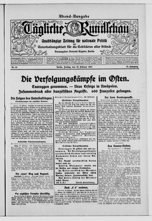 Tägliche Rundschau on Feb 19, 1915