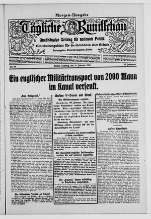 Tägliche Rundschau on Feb 21, 1915