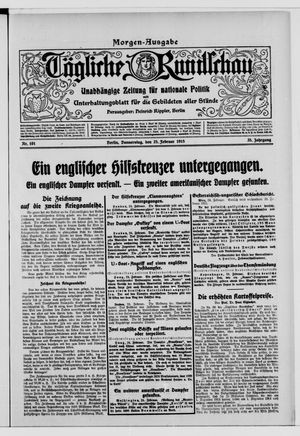 Tägliche Rundschau on Feb 25, 1915