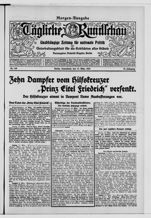 Tägliche Rundschau on Mar 13, 1915