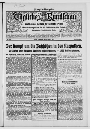 Tägliche Rundschau on Mar 16, 1915