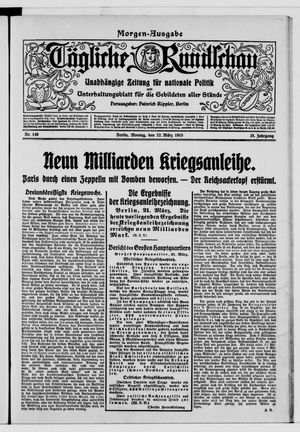 Tägliche Rundschau on Mar 22, 1915