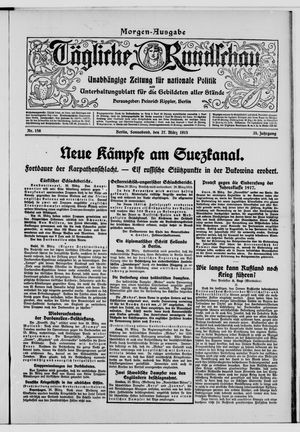 Tägliche Rundschau on Mar 27, 1915