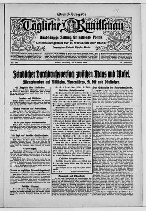 Tägliche Rundschau on Apr 6, 1915