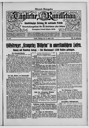 Tägliche Rundschau vom 12.04.1915