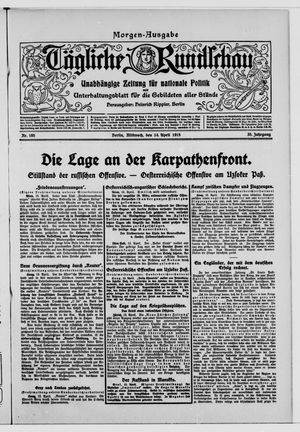 Tägliche Rundschau vom 14.04.1915