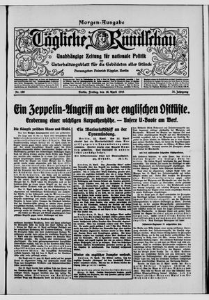 Tägliche Rundschau on Apr 16, 1915