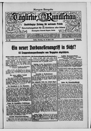 Tägliche Rundschau on Apr 20, 1915